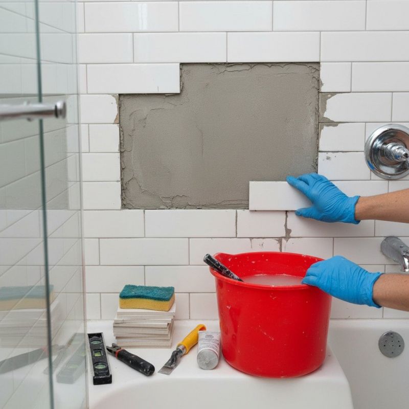 Bathroom Tile Repair detail
